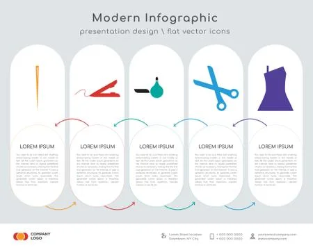 Needle infographics design Illustrazione stock