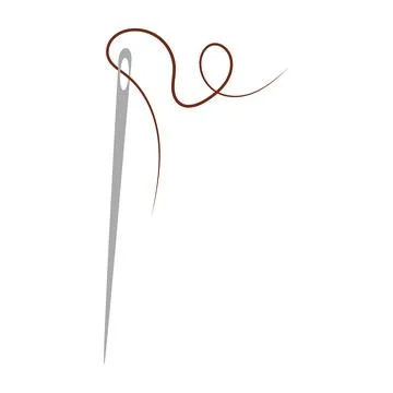 Needle. Knitting tool. Hobby time, handmade things Stock Illustration