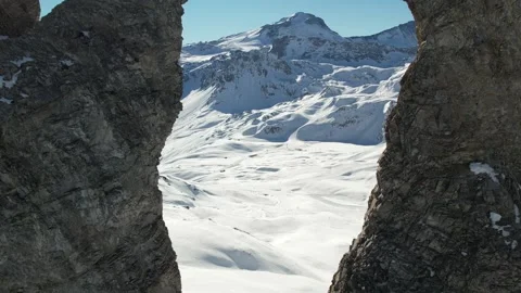 Needle pierced in Tignes Stock Footage 305267373