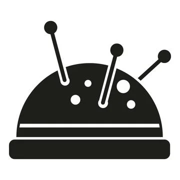 Needle pillow icon simple vector. Craft decorative machine Stock Illustration