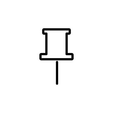 Needle pin icon. Element of minimalistic icons for mobile concept and web apps Illustrazione stock