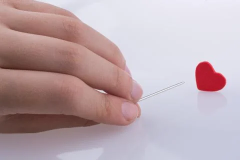 Needle pointing needle Stock-Fotos