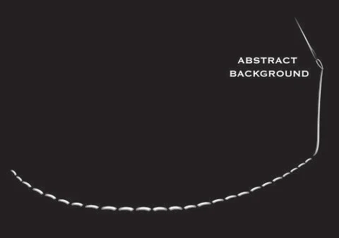 Needle pulling thread Stock Illustration