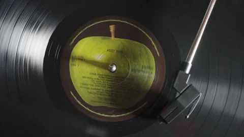 Needle Reaches End of Record Stock Footage 229019423