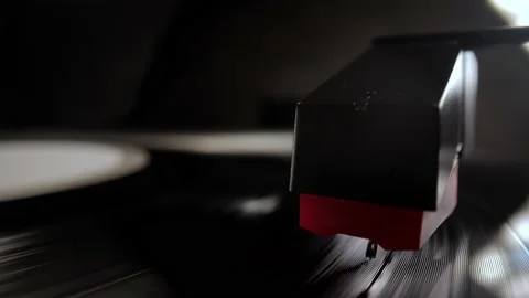 The needle of an record player in close up view Stock Footage 151216751
