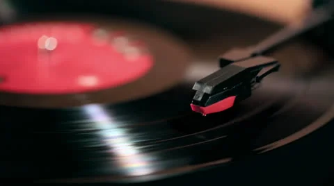Needle on a Record Player  Stock Footage 25856733