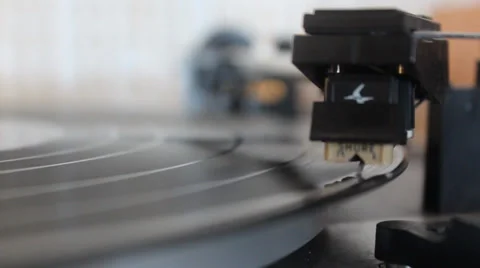 Needle on a Record Player Stock Footage 34533343