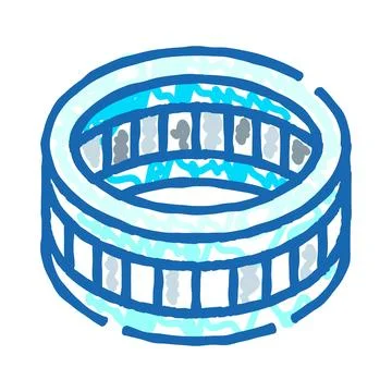 Needle roller bearing mechanism technical engineering icon Ilustração Stock