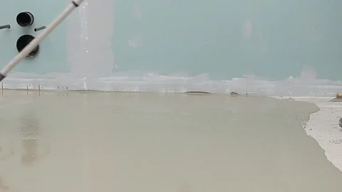 Needle roller for leveling mortar Stock Footage 111939114