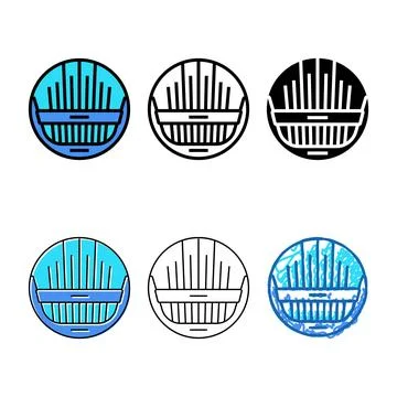 Needle set color icon minimal vector Stock Illustration