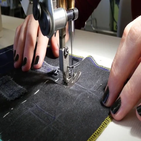 Needle of the sewing machine Stock Footage 69448526