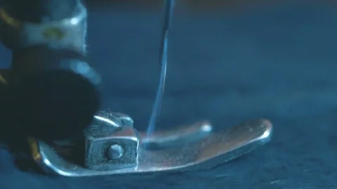 Needle in sewing machine Stock Footage 79635328