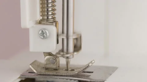 Needle of sewing machine macro retro Stock Footage 146202178