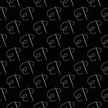 Needle for Sewing vector minimal Tailoring concept seamless pattern Stock Illustration