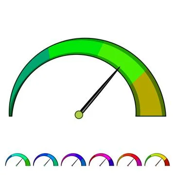 Needle speedometer cartoon vector graphic Stock Illustration