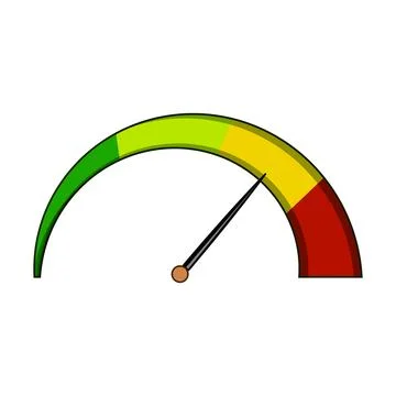 Needle speedometer cartoon vector illustration Stock Illustration