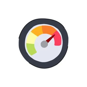 Needle speedometer cartoon vector illustration Stock Illustration
