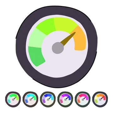 Needle speedometer vector cartoon graphic 스톡 일러스트