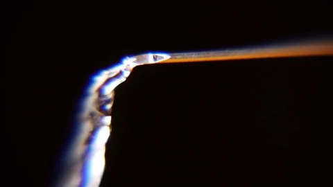 Needle from a syringe macro Stock Footage 75826480