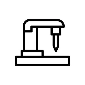 Needle thin line icon Illustrazione stock