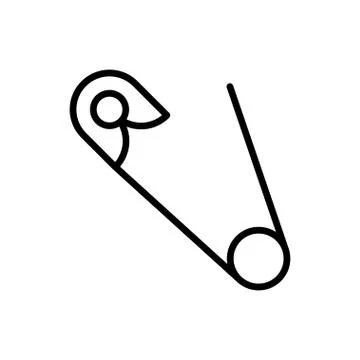 Needle thin line icon Stock Illustration