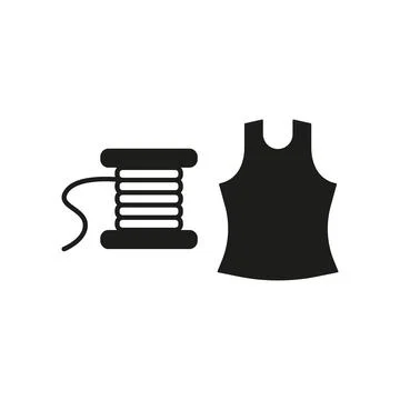 Needle thread and tank top set tailor and fashion icon Stock Illustration