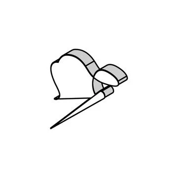 Needle thread embroidery hobby isometric icon vector illustration 스톡 일러스트