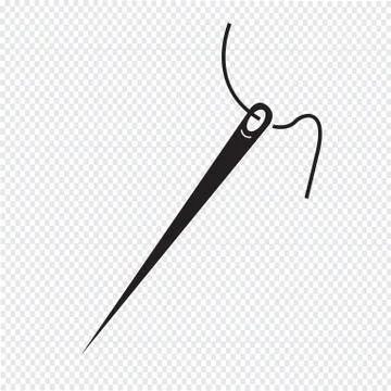 Needle with thread icon Stock Illustration