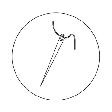 Needle with thread icon illustration design 스톡 일러스트