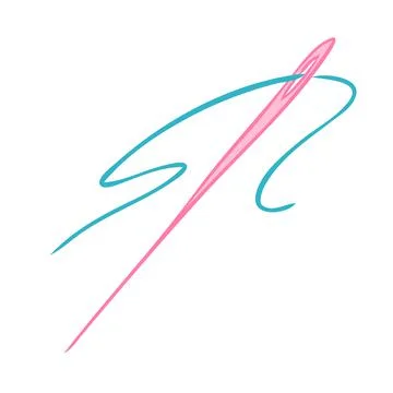 Needle with thread. Modeling tools. Vector illustration Stock Illustration