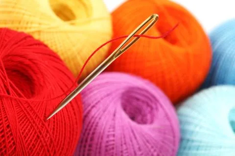 Needle thread Foto stock
