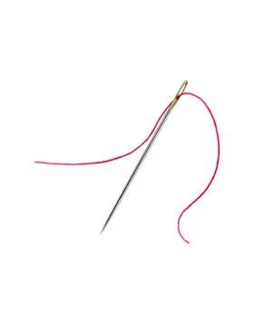 Needle with thread . Foto stock