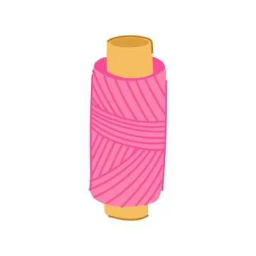 Needle thread spool cartoon vector illustration Illustrazione stock