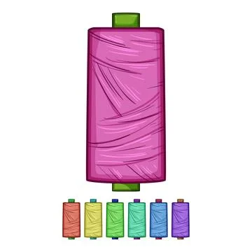 Needle thread spool cartoon vector graphic イラスト素材