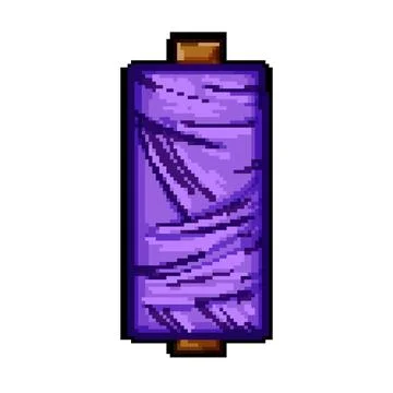 Needle thread spool pixel art vector illustration 스톡 일러스트