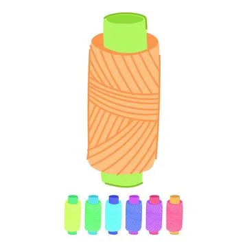 Needle thread spool vector cartoon graphic Illustrazione stock