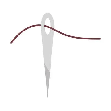 Needle with thread vector design Stock Illustration