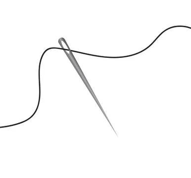 Needle with thread on white background. article for sewing. vector illustration イラスト素材
