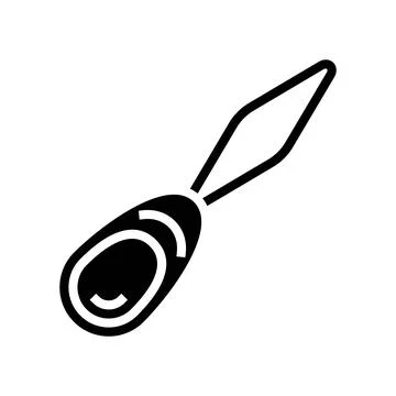 Needle threader embroidery hobby glyph icon vector illustration 스톡 일러스트