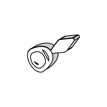 Needle threader embroidery hobby isometric icon vector illustration Illustrazione stock