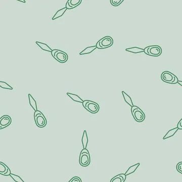 Needle threader embroidery hobby line seamless pattern Stock Illustration