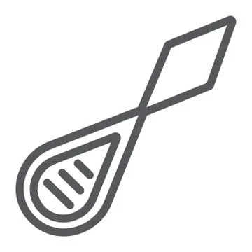 Needle threader line icon, dressmaker and sew, sewing equipment sign, vector 스톡 일러스트