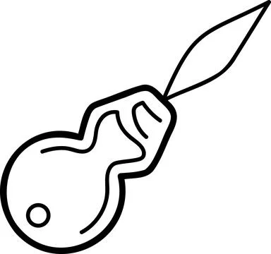 Needle threader tool with wire loop handle Stock Illustration