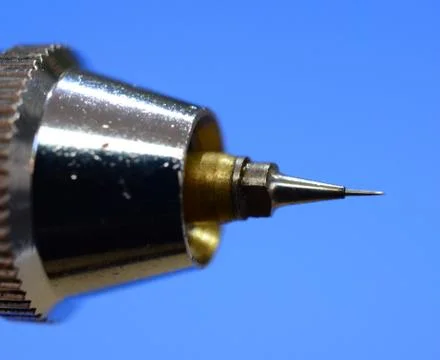 Needle tip of an airbrush. Stock Photos