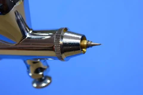 Needle tip of an airbrush. Stock Photos