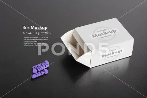 Needle tips package on dark background mock-up series PSD Template