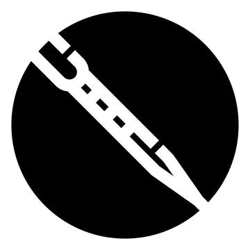 Needle tool for sewing and tailoring icon Illustrazione stock