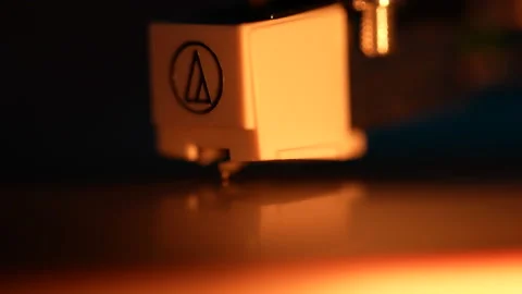 Needle on Turntable - Playing Music Stock Footage 148265469