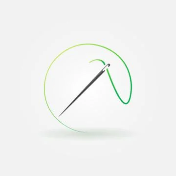 Needle vector bright logo Stock Illustration