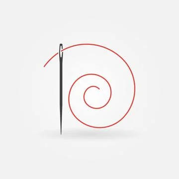Needle vector modern icon - Sewing concept colored sign or symbol Stock Illustration